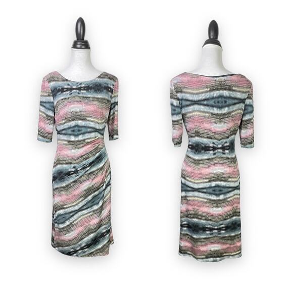 Connected Apparel Multicolor Midi Dress - Picture 1 of 11